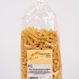 Bio-Dinkelnudeln mit Ei, Spirelli 500g