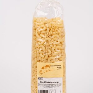 Bio-Dinkelnudeln ohne Ei, Hörnchen 500g