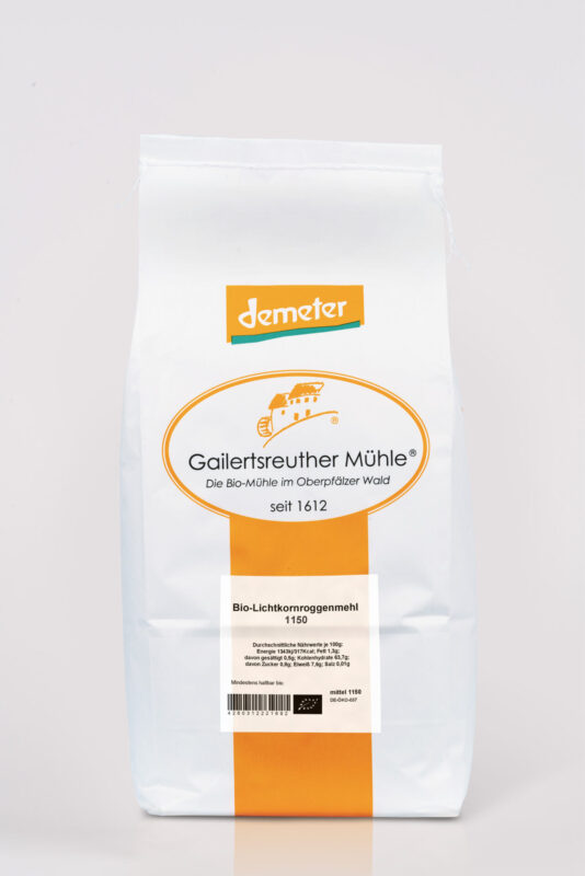 Bio-Lichtkornroggenmehl mittel Type 1150, demeter