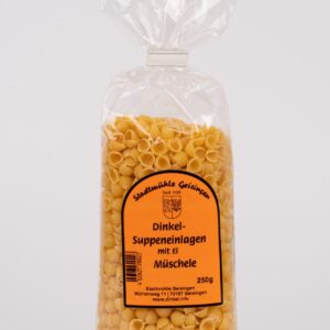 Dinkelsuppeneinlagen mit Ei, Muscheln 250g